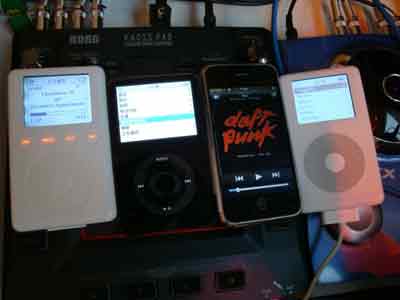 圖11：參加測試的四款iPod