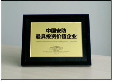 卓揚科技榮獲“中國安防最具投資價值企業”