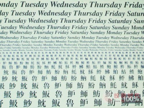 文字解析度投影實拍