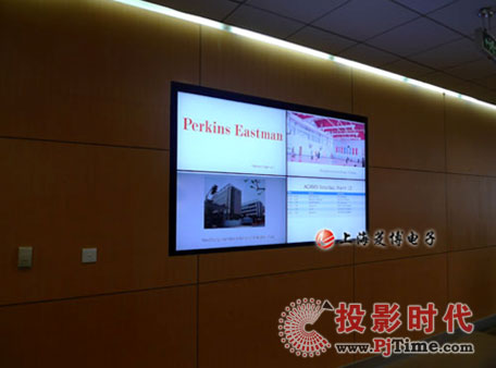 上海菱博液晶拼接大屏幕應(yīng)用于上海協(xié)和國際學校大廳