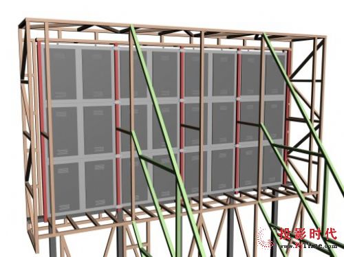 戶外LED顯示屏鋼結構3D3D軟件展示