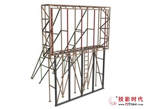 戶外LED顯示屏鋼結構3D3D軟件展示