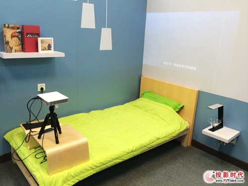 Vivitek麗訊展臺模擬了家庭環(huán)境的基本布局