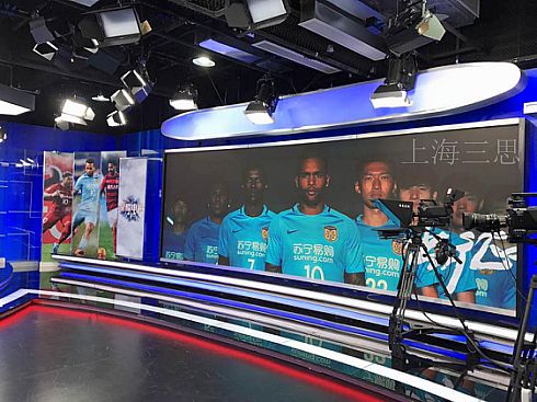三思小間距顯示屏走進PPTV直播中心  為億萬球迷直播頂級足球賽事