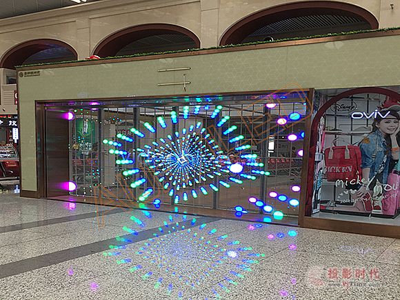 LED透明屏玻璃幕墻亮化