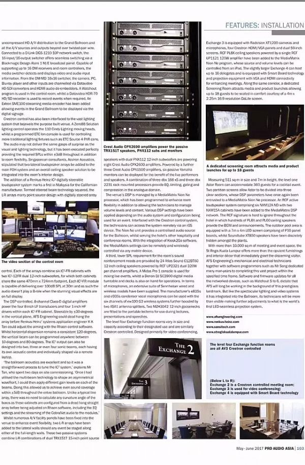 Ϻ˼St. Regis KLĿ@s־PRO AUDIO ASIAI