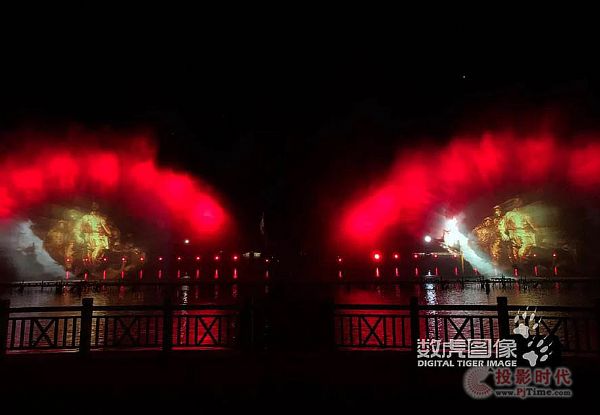 數(shù)虎圖像助力大縱湖實(shí)景水秀 一副蕩氣回腸的“夢(mèng)幻畫卷”