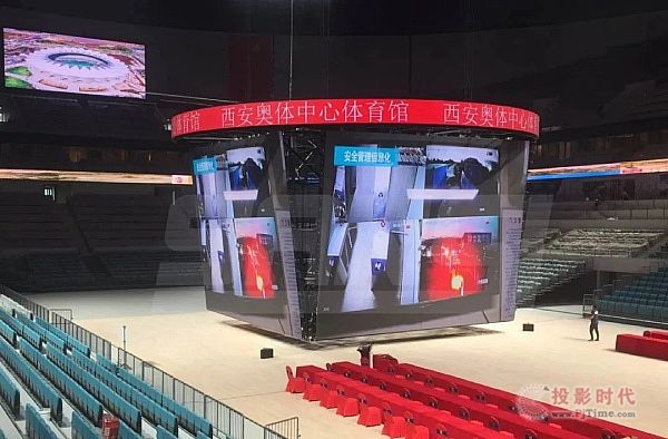 西安奧體中心館內斗型屏