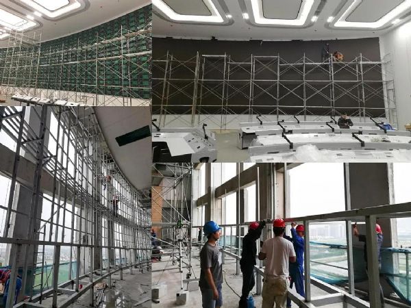 艾比森大屏在指揮中心搭建過程
