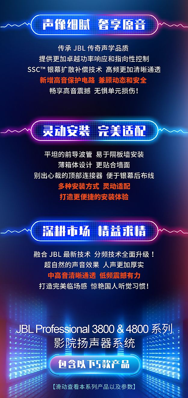 JBL發(fā)布Professional 3800/4800系列影院揚聲器系統(tǒng)：全線升級 奢享原音