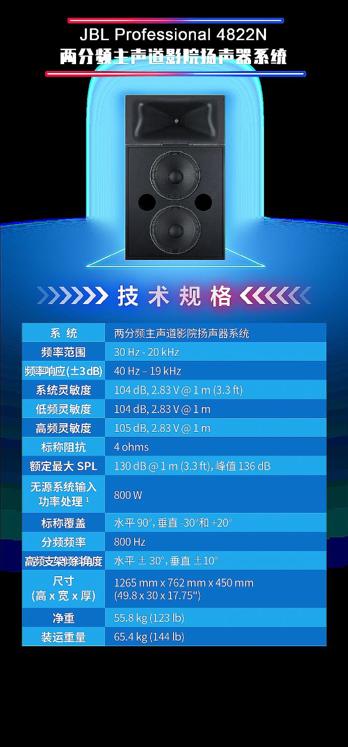 JBL發(fā)布Professional 3800/4800系列影院揚聲器系統(tǒng)：全線升級 奢享原音