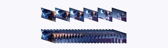 上：60Hz  下：240Hz *圖像為模擬效果