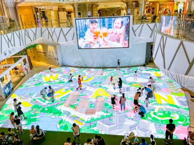 鑫億光LED智能互動地磚屏——助力武漢K11打造文化商業新地標