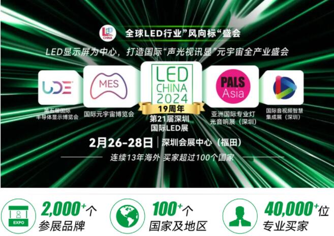 下周一開幕！LED CHINA展打響2024開年第一炮