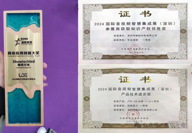 深圳市翰銳光電閃耀GETshow、LED China等三大展會，榮獲多項大獎