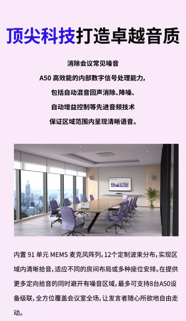 拾音天花板 | 耳目達(dá)A50吊頂陣列麥克風(fēng)