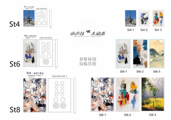 UC 新產品St 系列畫框音箱------ HIFI音質效果+不同的網布畫內容,是融入環境空間的完美選擇