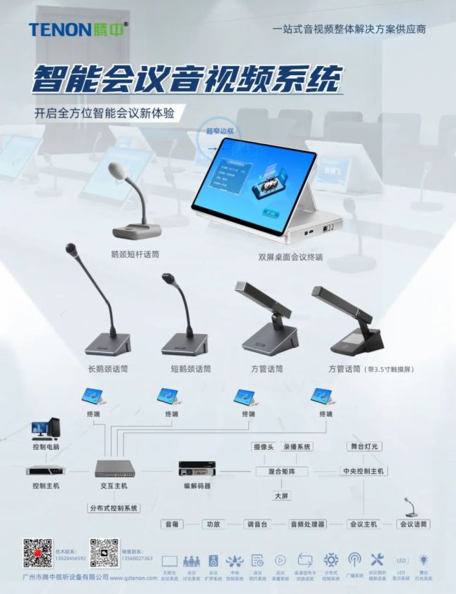 騰中桌面式國產無紙化會議終端和全新研發的“CS系列話筒”助力軍博會