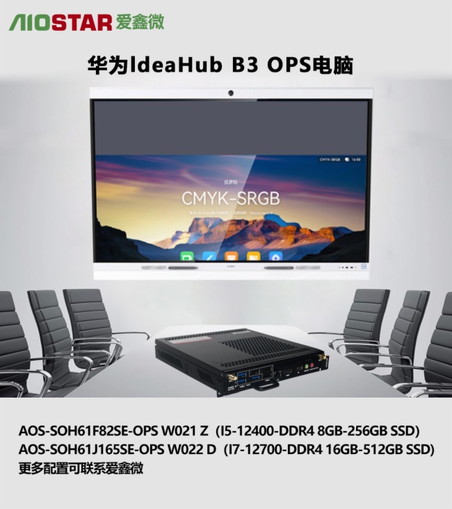 愛鑫微及時響應國產化需求-積極推出完美匹配華為IdeaHub B2/B3系列OPS電腦模塊